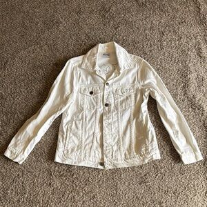 Show Me Your Mumu Women’s S White Denim Jacket Western Bride “Crazy‎ in Love”